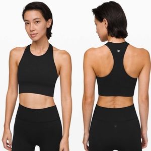 lululemon athletica Black High-Neck Racerback Sports Bra
